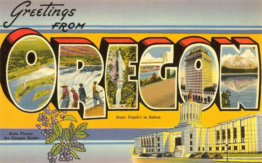 Detail of Greetings from Oregon by Anonymous