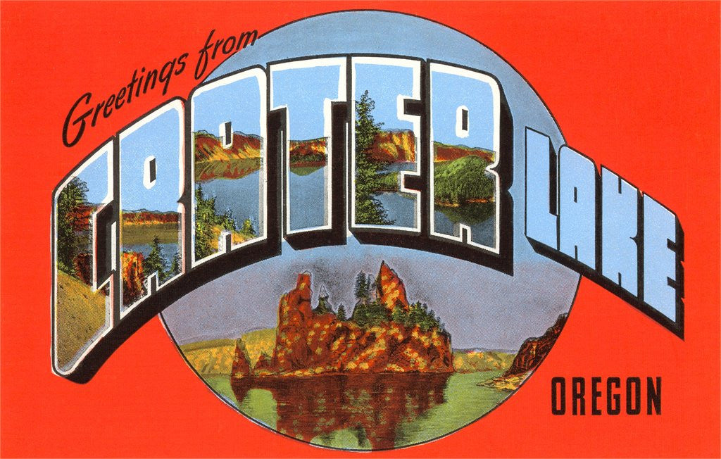 Detail of Greetings from Crater Lake, Oregon by Anonymous