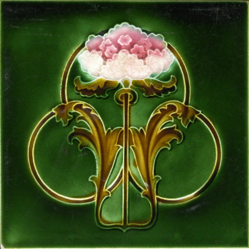 Detail of Art Nouveau decorative tile by Anonymous