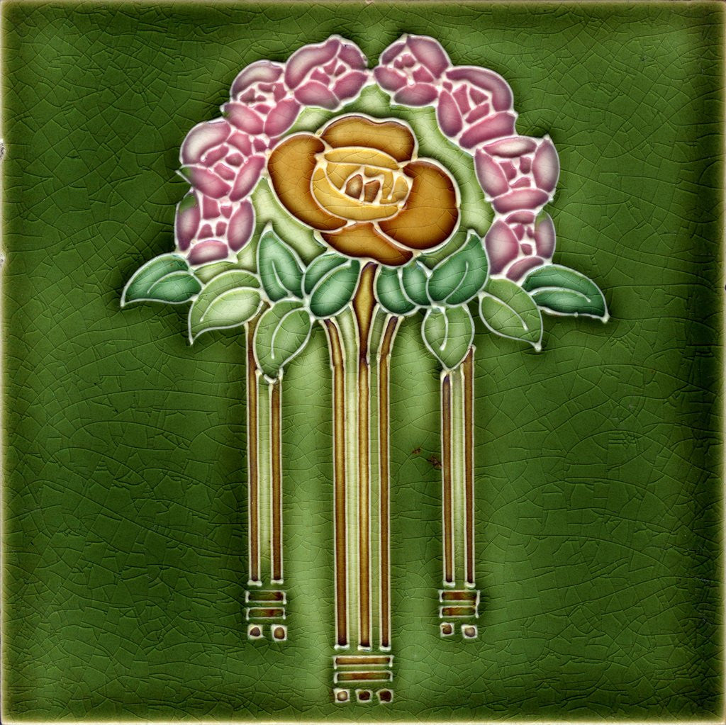 Detail of Art Nouveau Decorative Tile by Anonymous