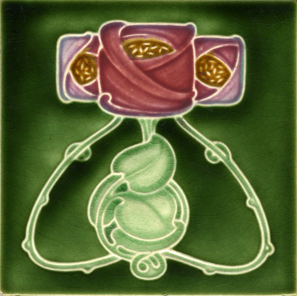 Detail of Arts & Crafts decorative tile by Anonymous