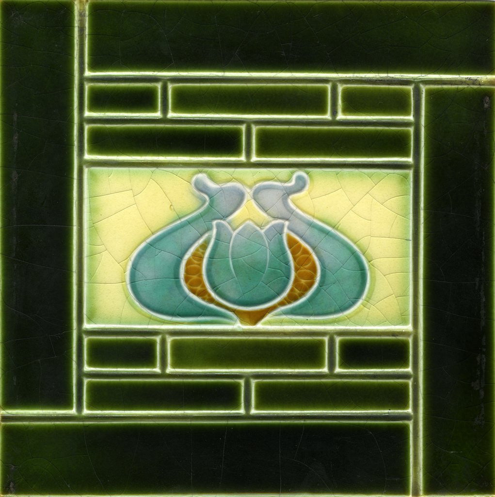 Detail of Arts & Crafts decorative tile by Anonymous