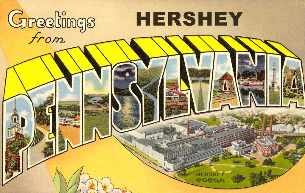 Detail of Greetings from Hershey, Pennsylvania by Corbis