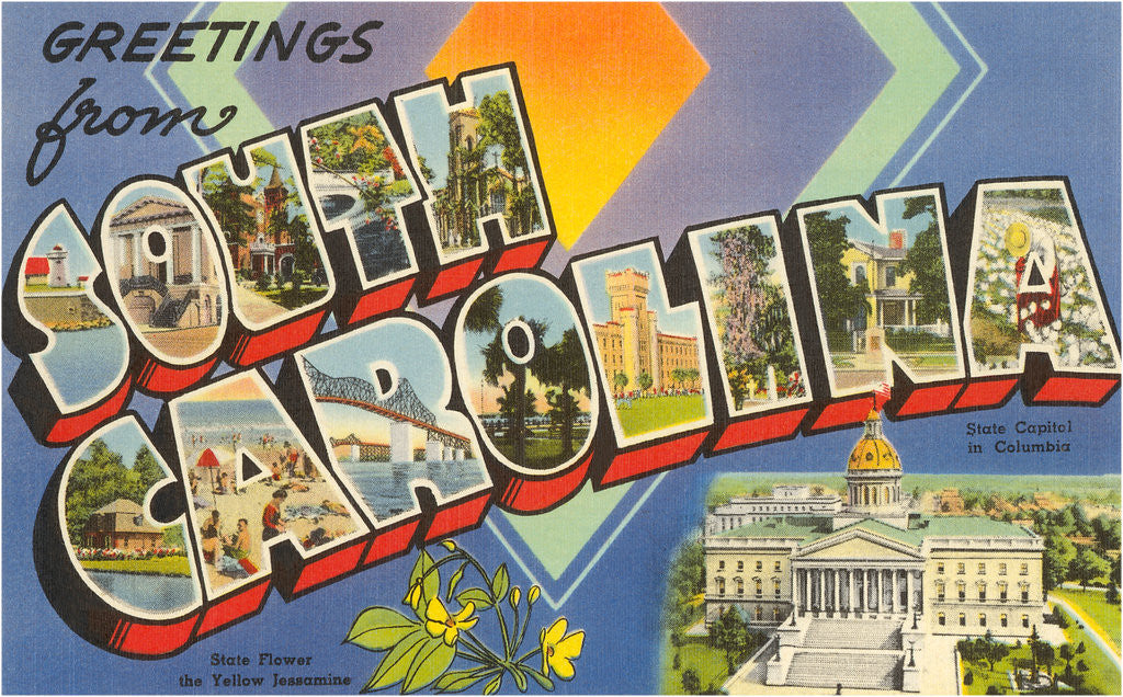 Detail of Greetings from South Carolina by Anonymous