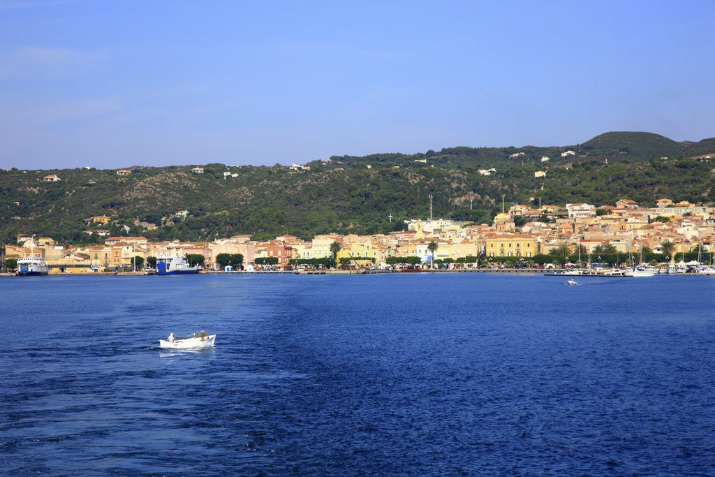 Detail of View of town on coast, Carloforte, San Pietro island, Sardinia, Italy by Anonymous
