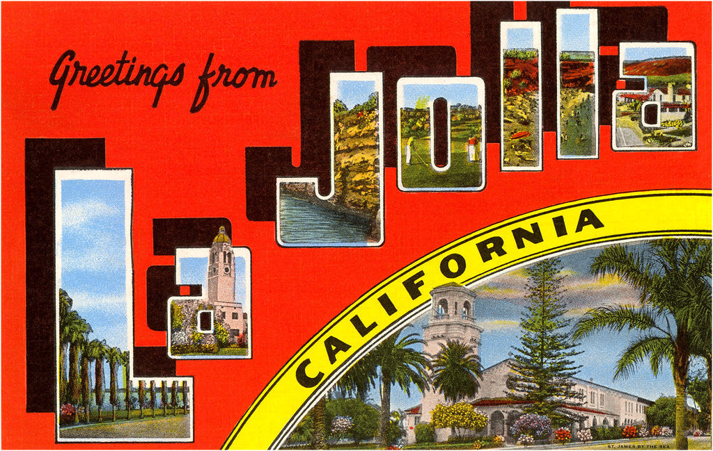 Detail of Greetings from La Jolla, California by Anonymous