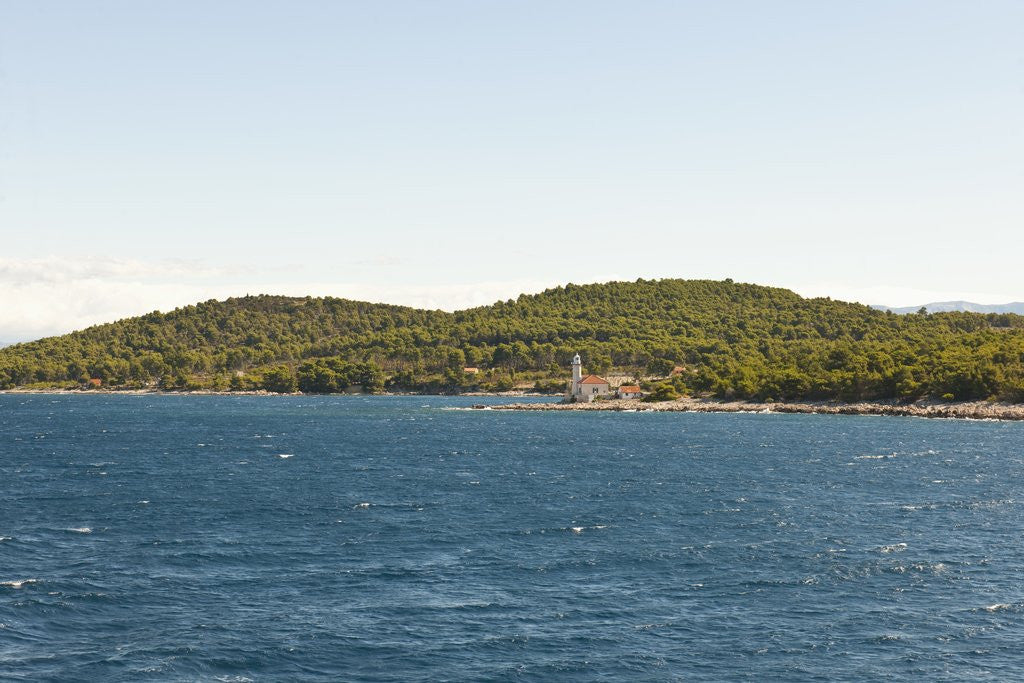 Detail of Island seen from sea, Hvar Island, Croatia by Corbis