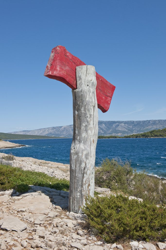 Detail of Sign on beach, near Vrboska, Hvar Island, Croatia by Anonymous