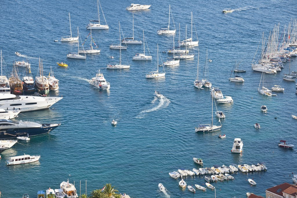 Detail of Boats in port, Hvar Town, Hvar Island, Croatia by Anonymous