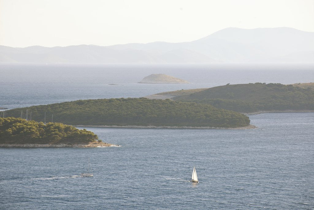 Detail of View of Pakleni islands from fortress, Hvar Town, Hvar Island, Croatia by Anonymous