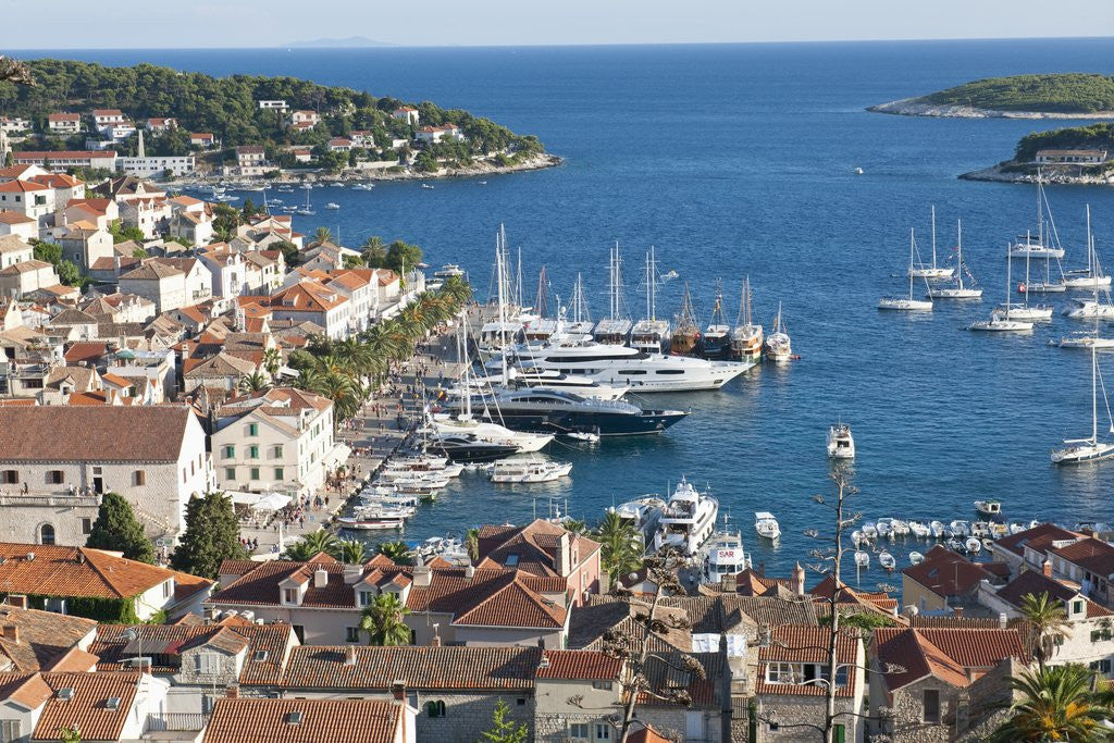 Detail of View of the town from fortress, Hvar Town, Hvar Island, Croatia by Anonymous