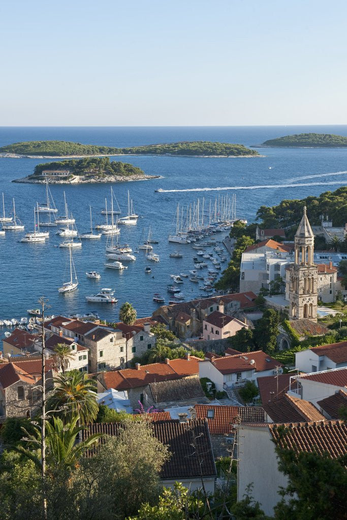 Detail of View of the town from fortress, Hvar Town, Hvar Island, Croatia by Anonymous