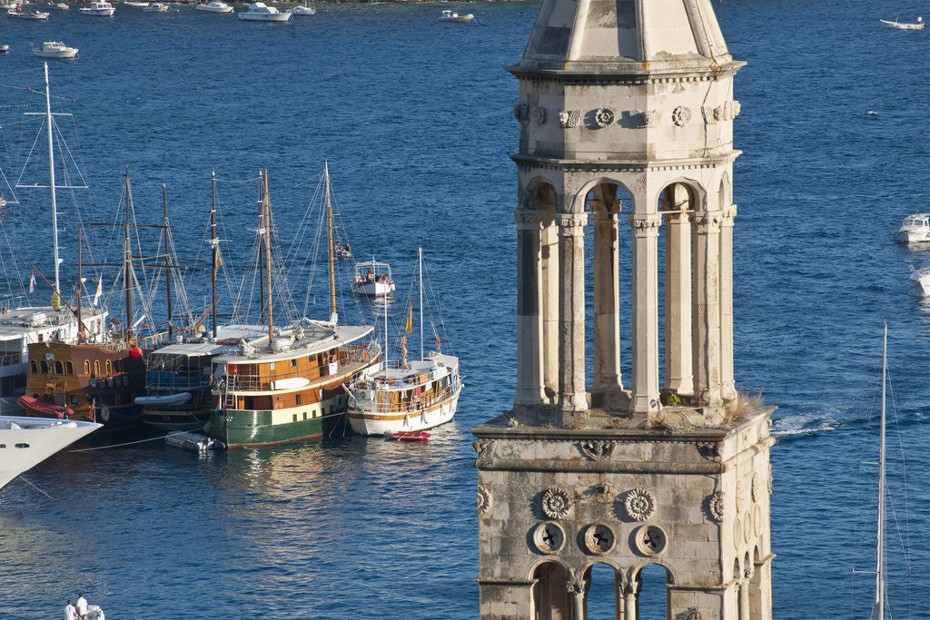 Detail of Dominican monastery bell tower, Hvar Town, Hvar Island, Croatia by Anonymous