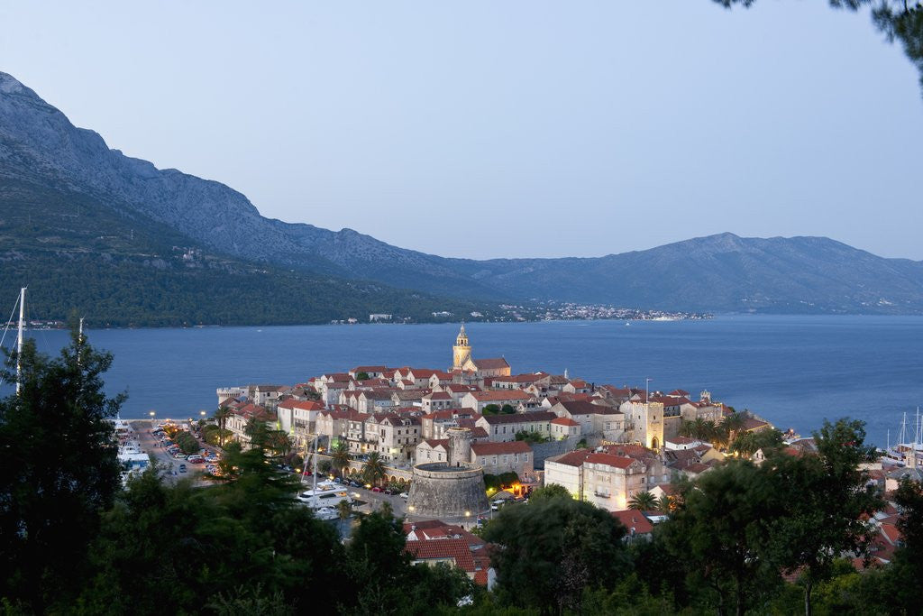 Detail of View of old town, Korcula, Croatia by Anonymous