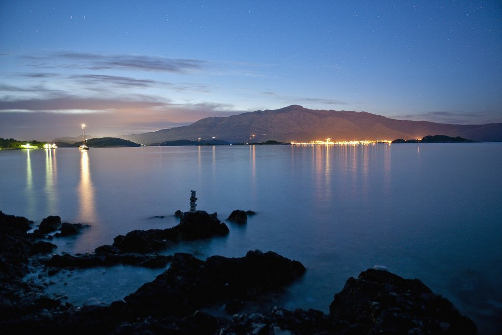 Detail of Beach at dusk, Lumbarda, Korcula island, Croatia by Anonymous