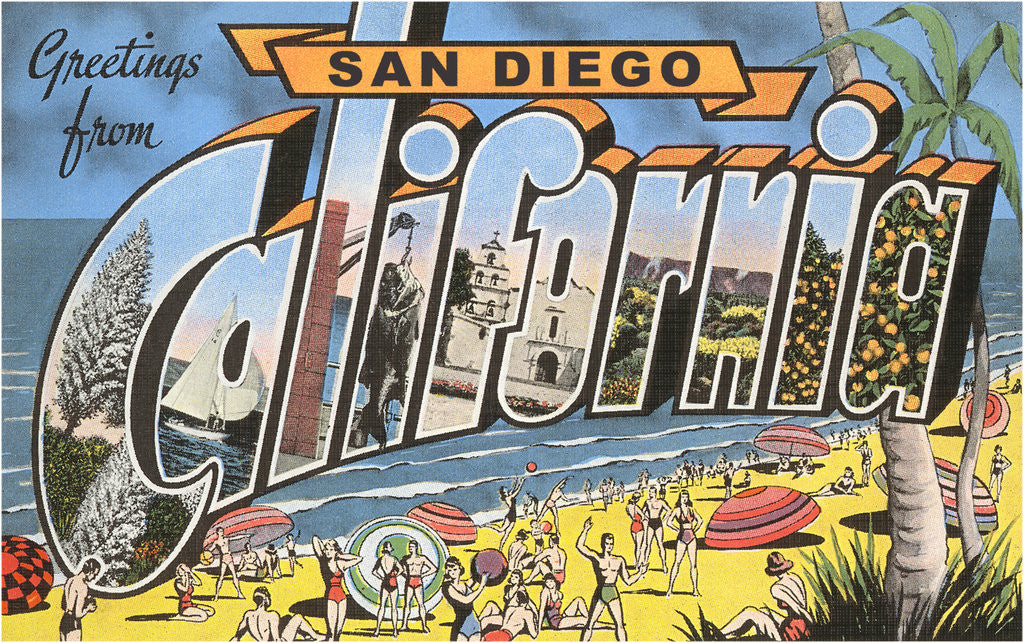 Detail of Greetings from San Diego, California by Anonymous