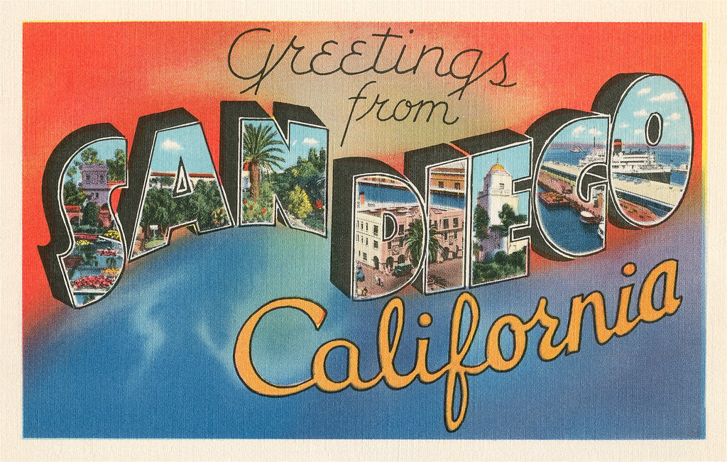 Detail of Greetings from San Diego, California by Anonymous