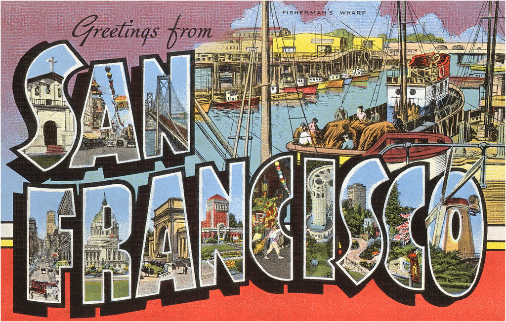 Detail of Greetings from San Francisco, California by Anonymous