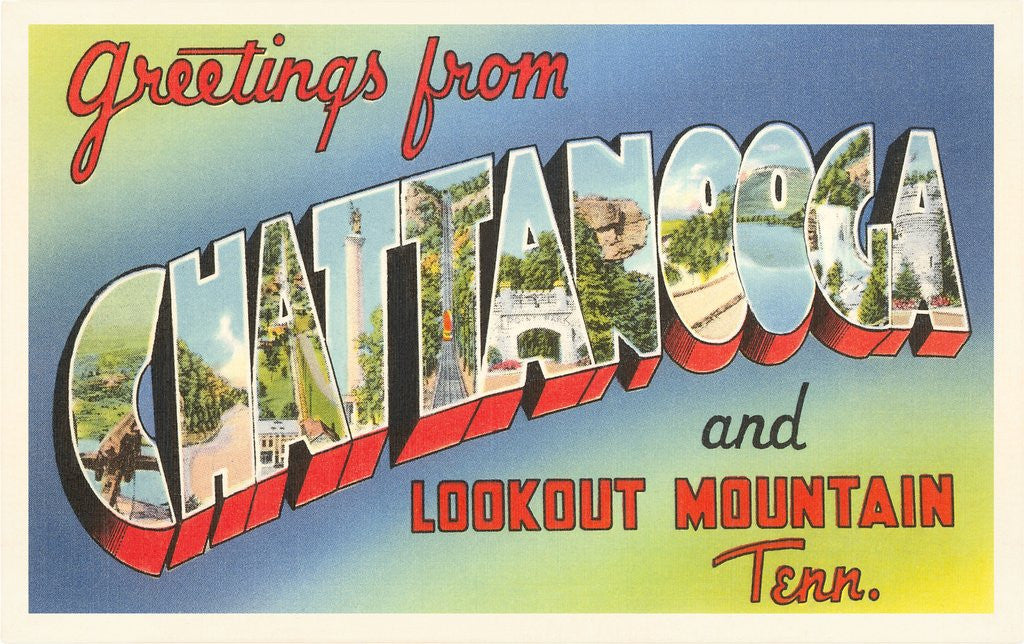 Detail of Greetings from Chattanooga and Lookout Mountain, Tennessee by Anonymous