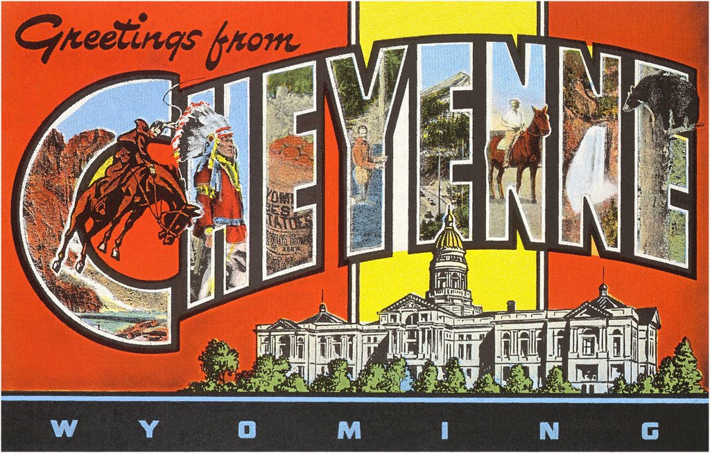 Detail of Greetings from Cheyenne, Wyoming by Anonymous