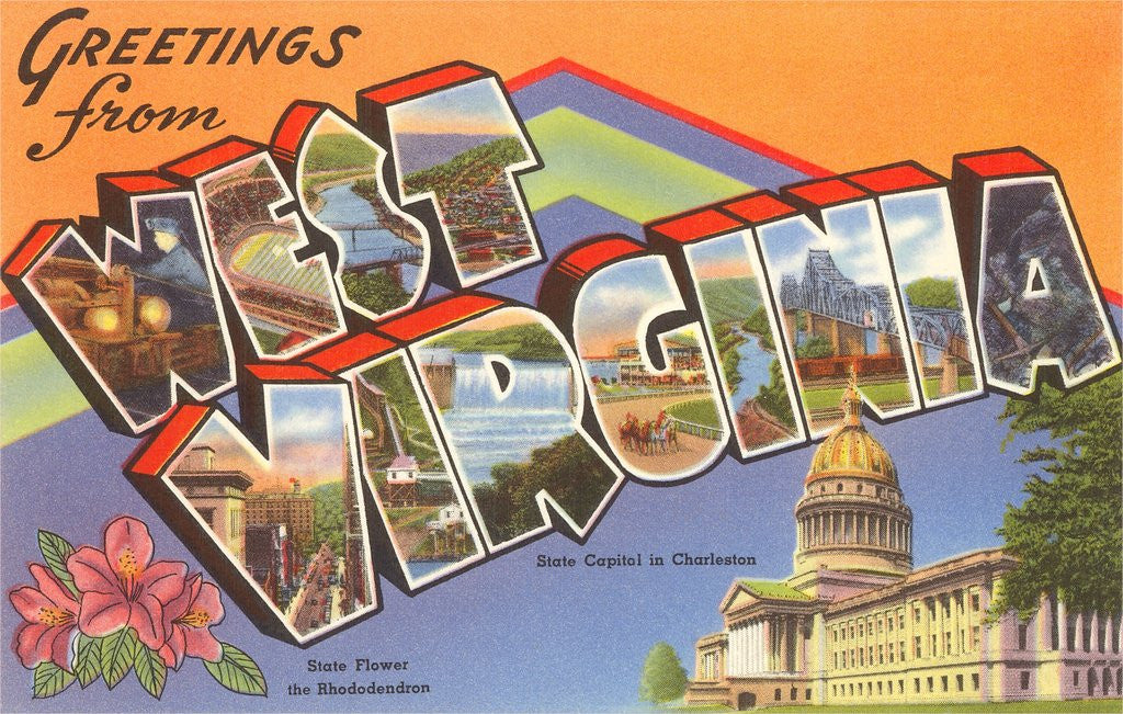 Detail of Greetings from West Virginia by Anonymous