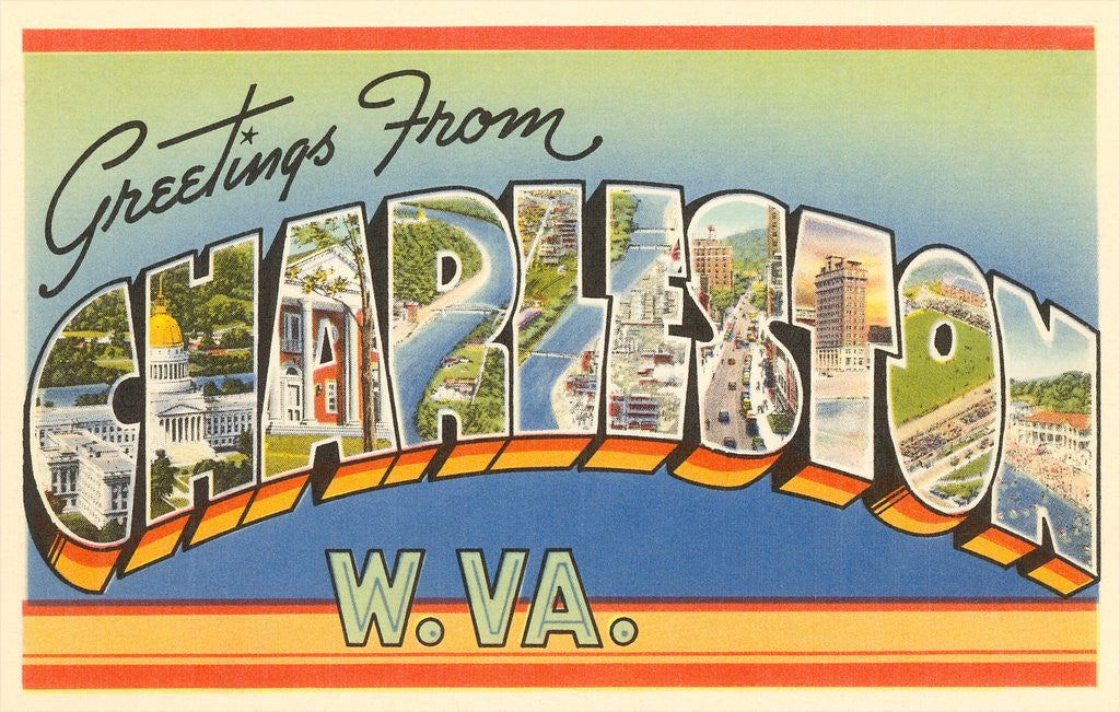 Detail of Greetings from Charleston, West Virginia by Anonymous