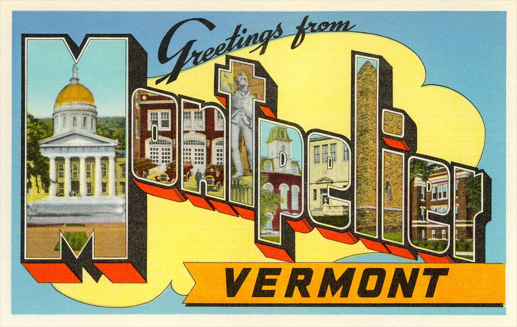 Detail of Greetings from Montpelier, Vermont by Anonymous