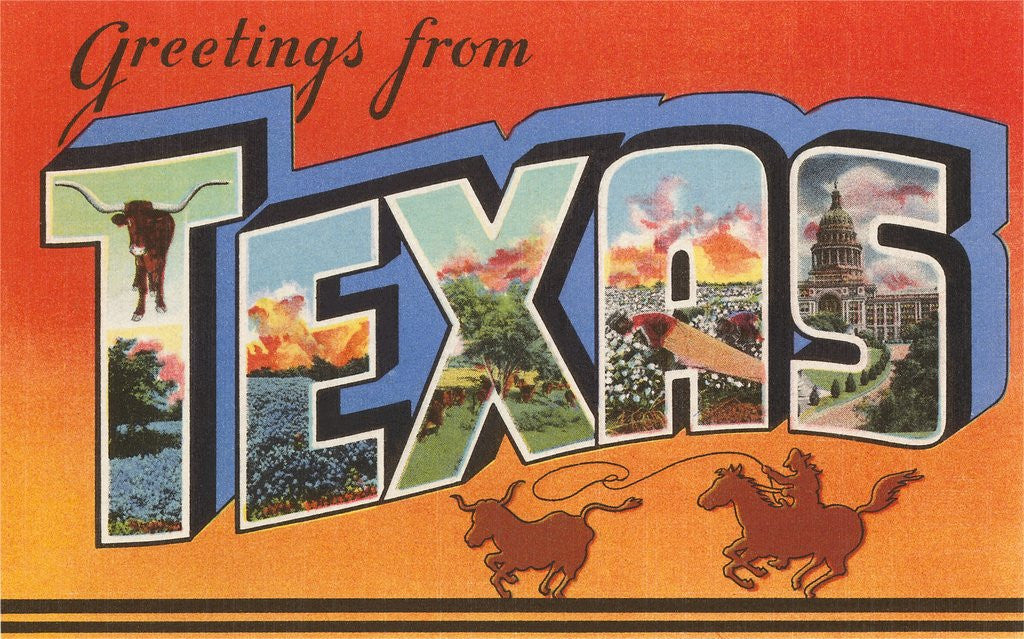 Detail of Greetings from Texas by Corbis