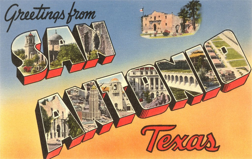 Detail of Greetings from San Antonio, Texas by Anonymous