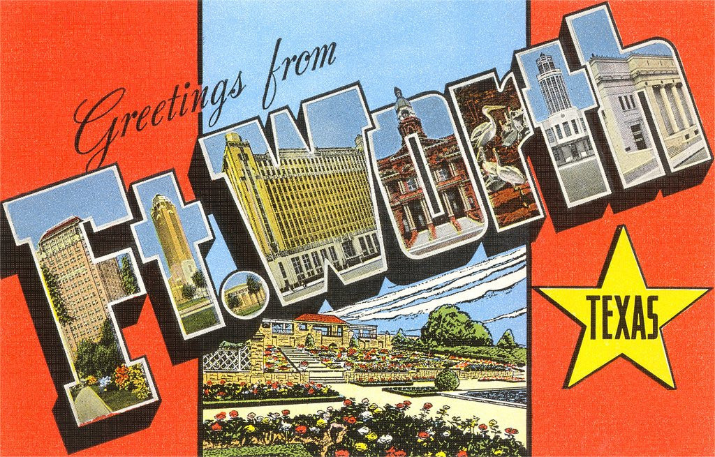 Detail of Greetings from Fort Worth, Texas by Anonymous