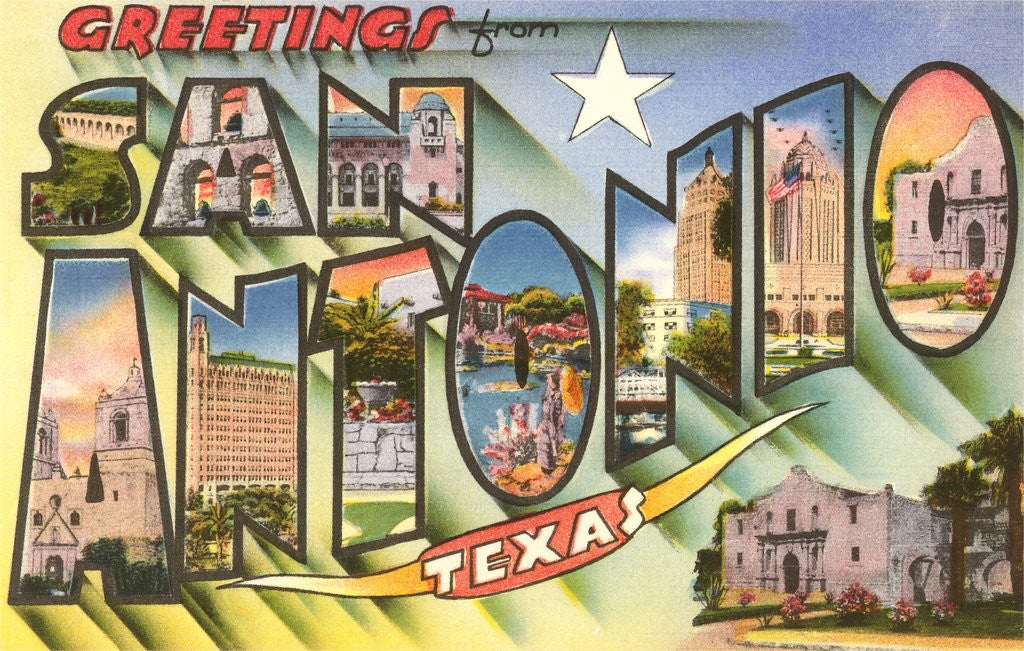 Detail of Greetings from San Antonio, Texas by Anonymous