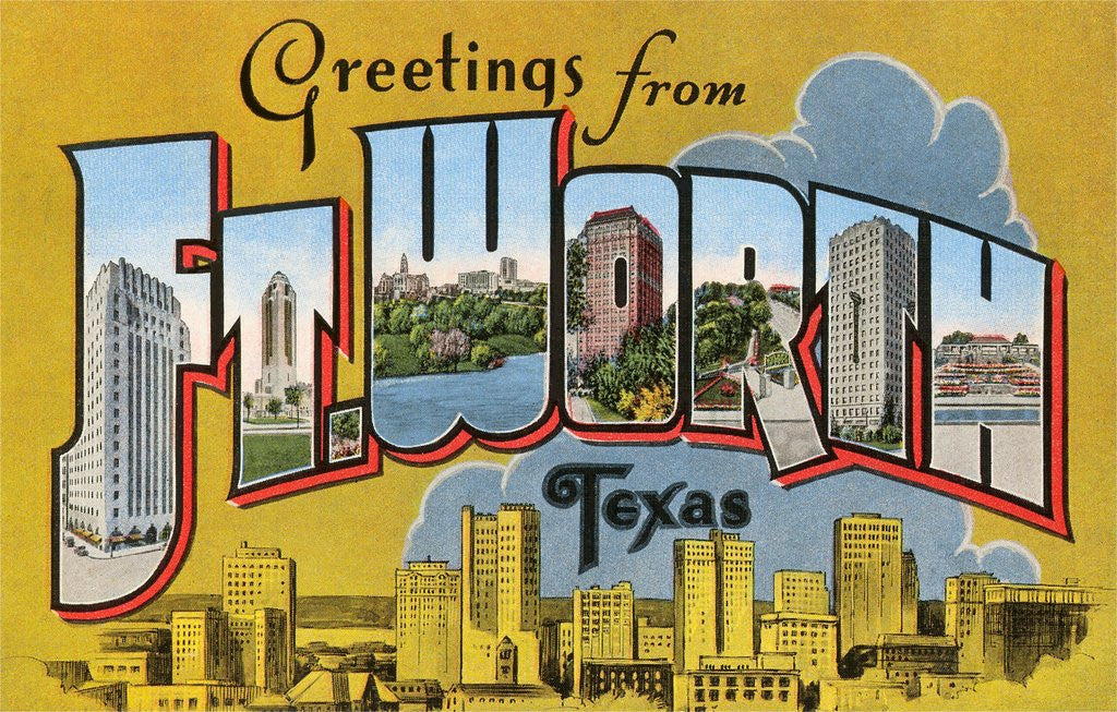 Detail of Greetings from Fort Worth, Texas by Anonymous