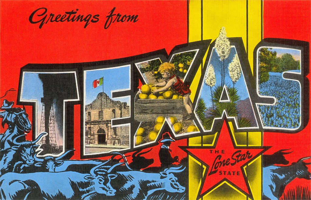 Detail of Greetings from Texas, the Lone Star State by Anonymous