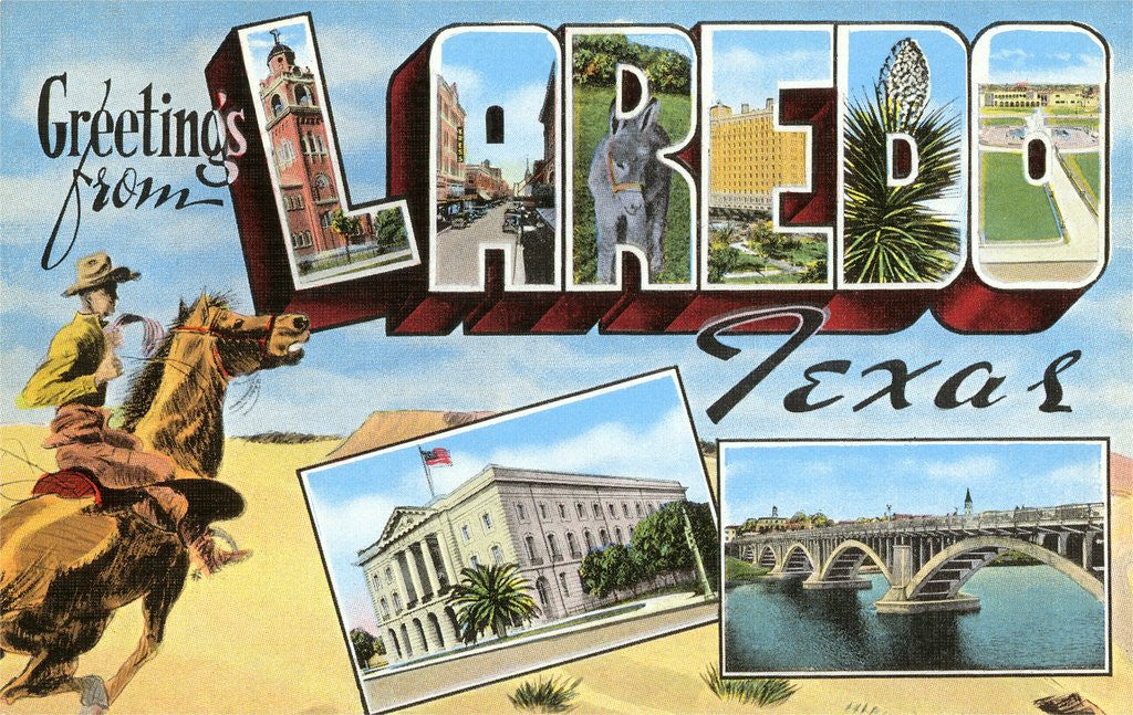 Detail of Greetings from Laredo, Texas by Anonymous