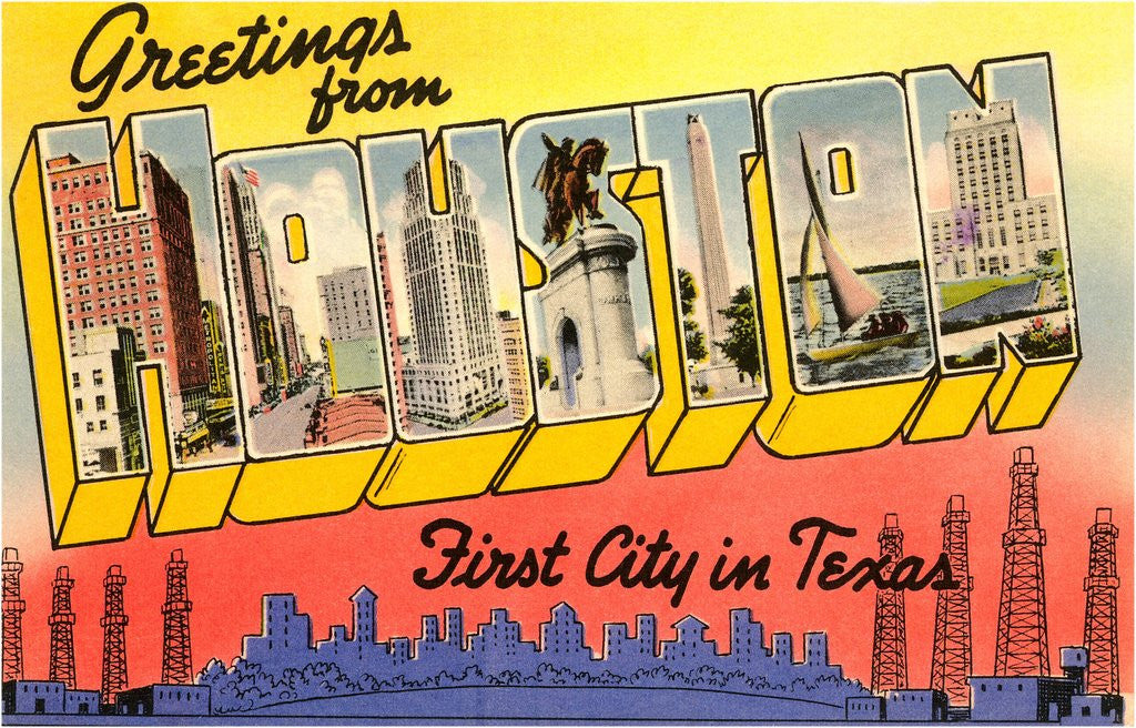 Detail of Greetings from Houston, First City in Texas by Anonymous
