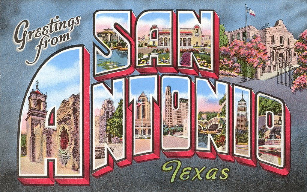Detail of Greetings from San Antonio, Texas by Anonymous