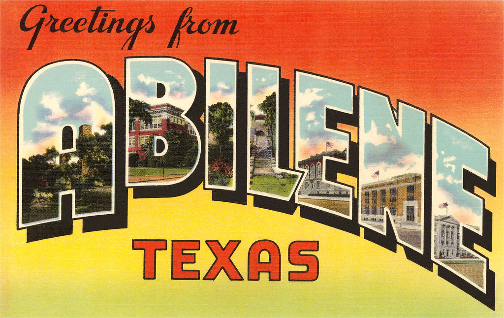 Detail of Greetings from Abilene, Texas by Anonymous