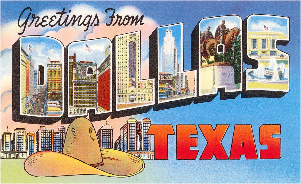 Detail of Greetings from Dallas, Texas by Anonymous