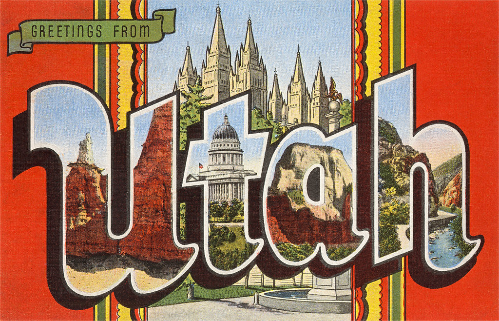 Detail of Greetings from Utah by Anonymous