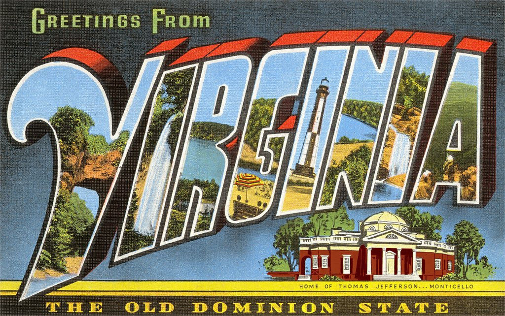 Detail of Greetings from Virginia, The Old Dominion State by Anonymous