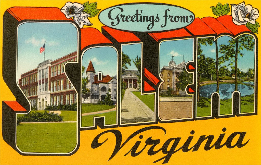 Detail of Greetings from Salem, Virginia by Anonymous