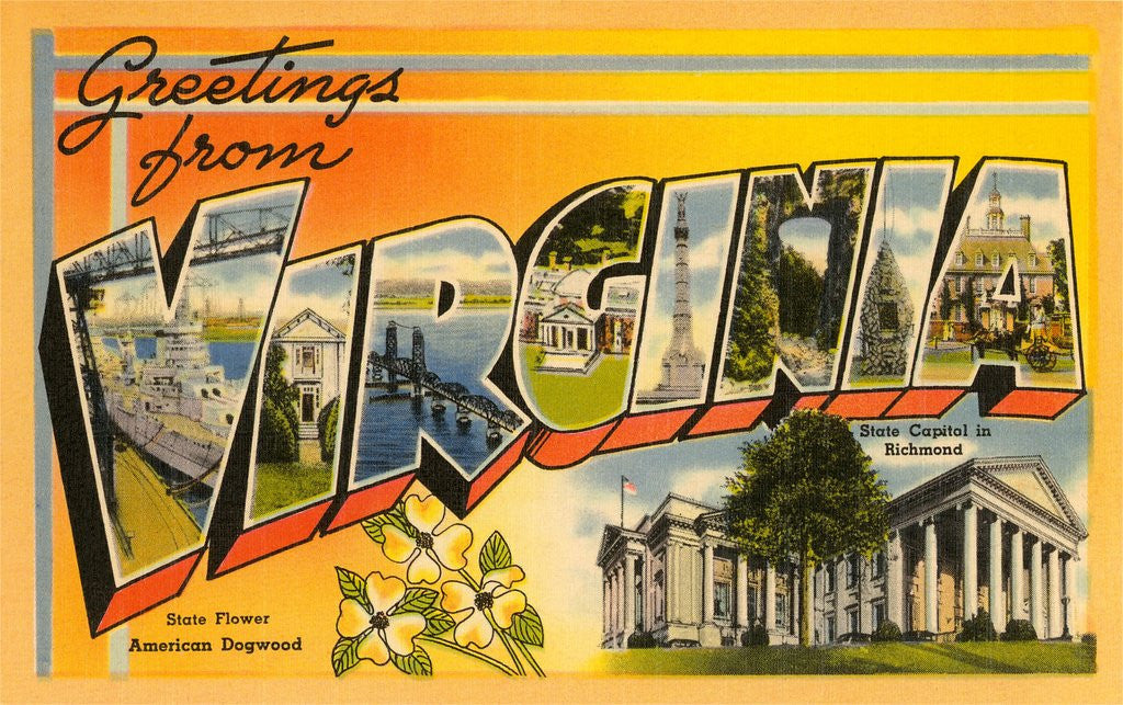 Detail of Greetings from Virginia by Anonymous