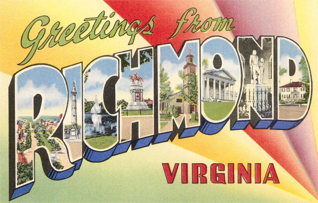Detail of Greetings from Richmond, Virginia by Corbis