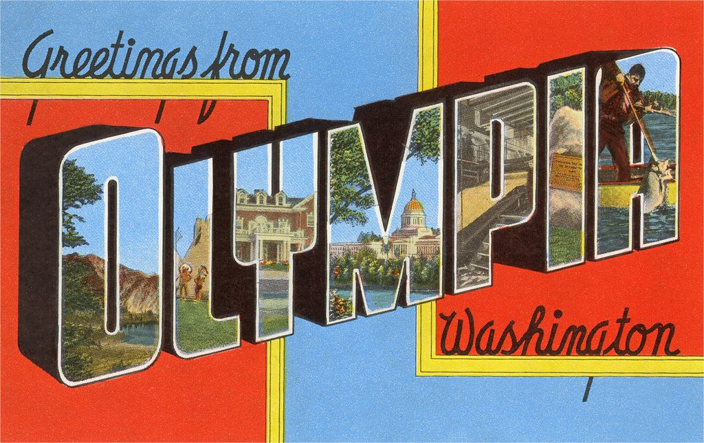 Detail of Greetings from Olympia, Washington by Anonymous
