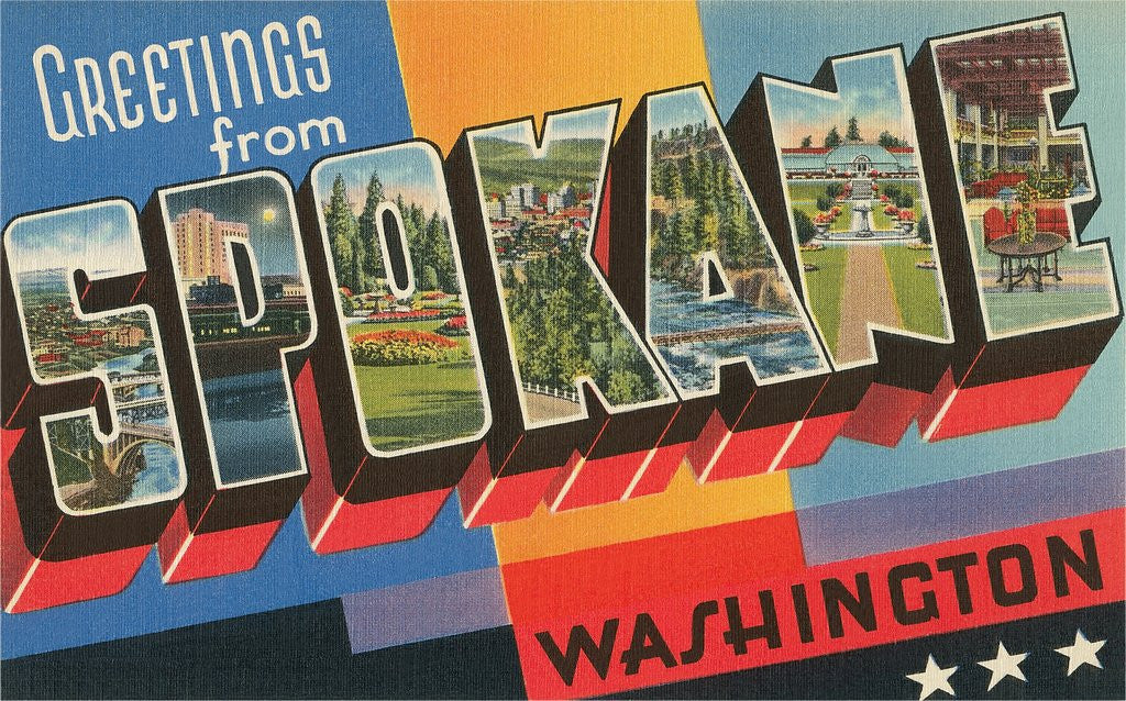 Detail of Greetings from Spokane, Washington by Anonymous