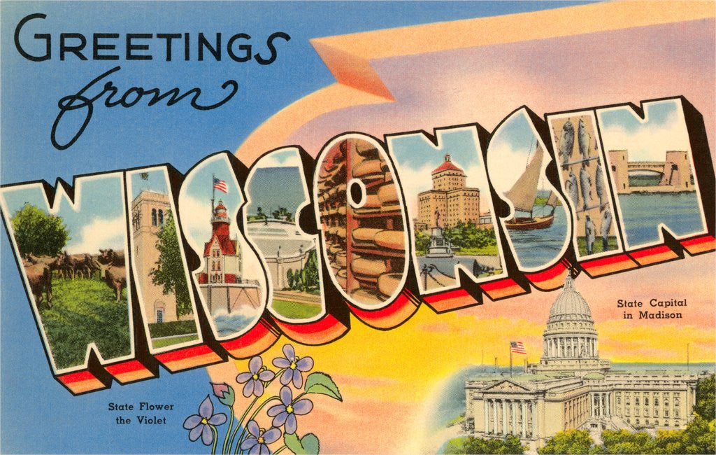Detail of Greetings from Wisconsin by Anonymous