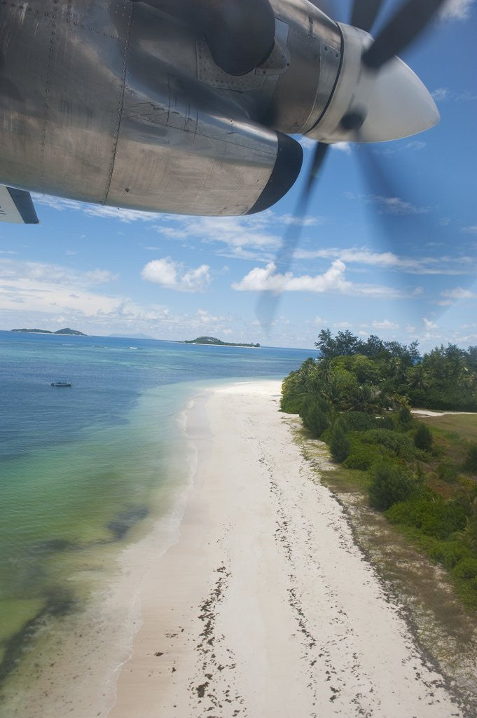 Detail of Propeller plane landing on Praslin Island, Seychelles, Indian Ocean Islands by Anonymous