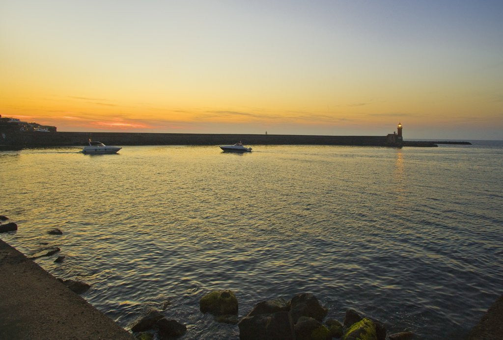 Detail of Entrance of port -at sunset, Ischia Porto, Ischia, Campania, Italy by Anonymous