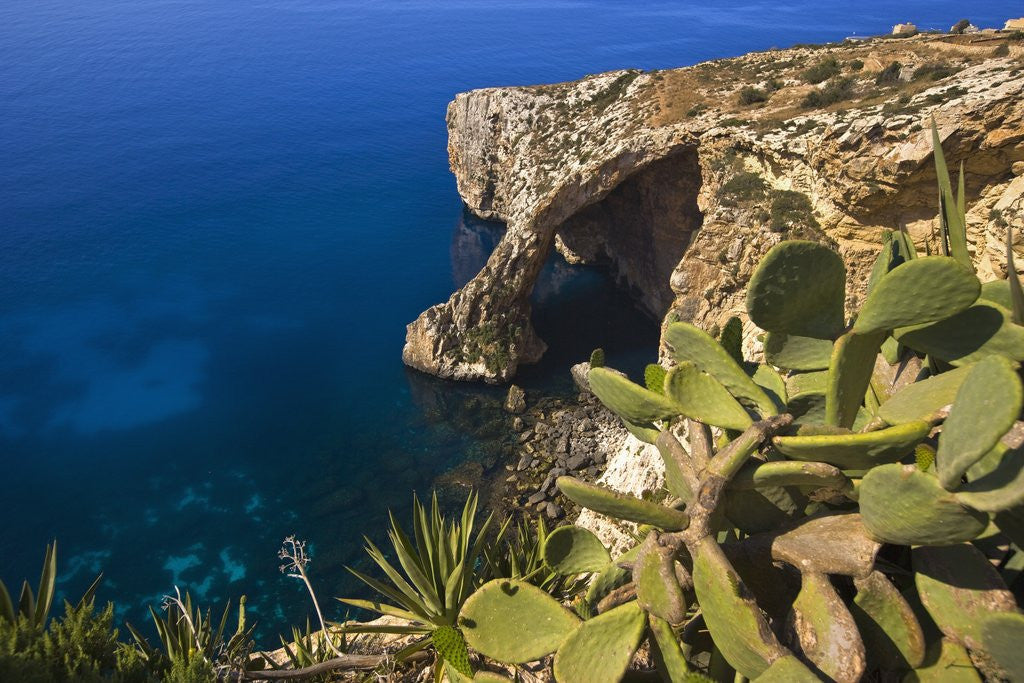 Detail of View of Blue Grotto, Malta by Anonymous