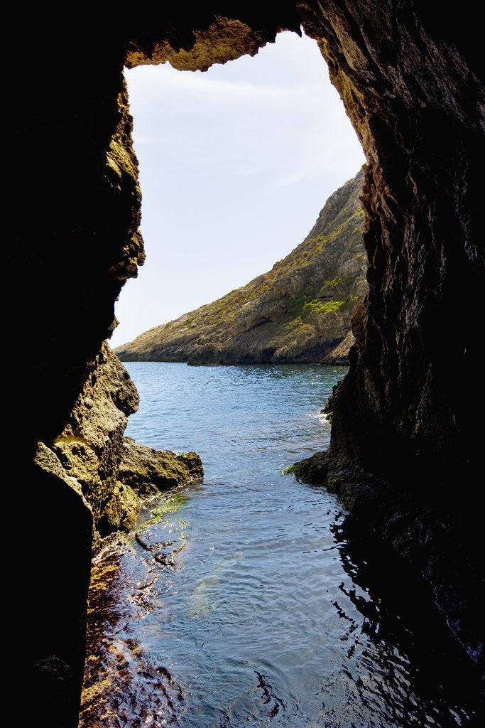 Detail of Rock cave and cliff, Xlendi, Gozo, Malta by Anonymous